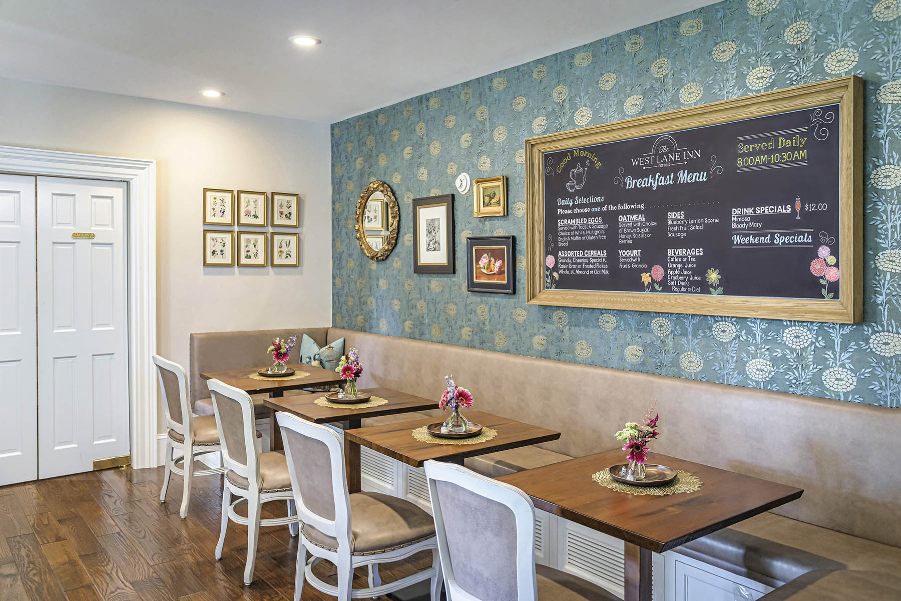 Sun-filled breakfast room