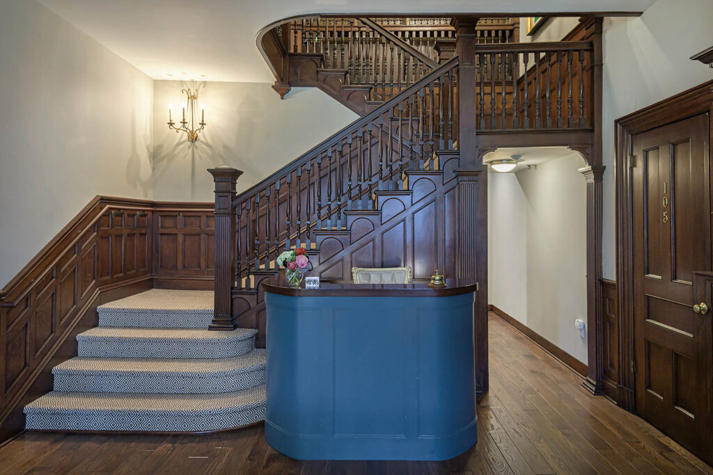 Front desk and reception area
